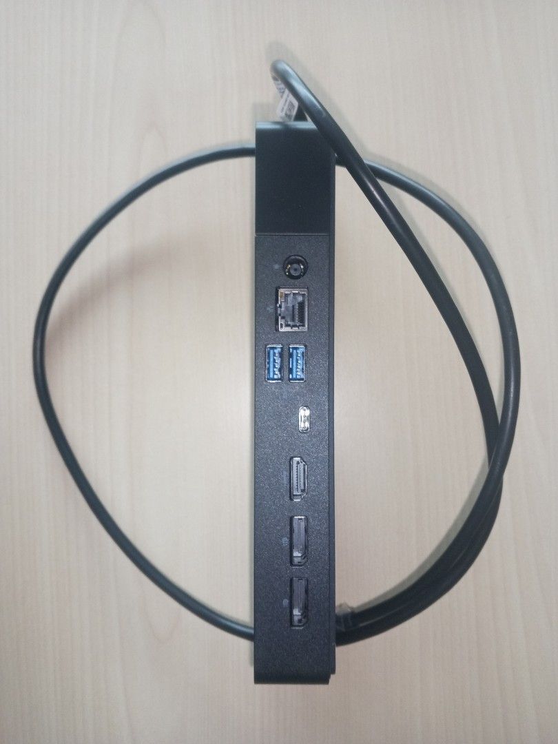 DELL WD19S (Category: Cables & Adaptors) located in Taguig. Submitted by carlsab (Listing ID 1455672939, Image 2). Description: 🔌 Host connection: USB-C, 1-meter cable 🖥️ Display: 2× DisplayPort 1.4 + 1× HDMI 2.0 + 1× USB-C DisplayPort 🖥️ Max display: hanggang 4K @ 60Hz, depende sa laptop at configuration 🔗 USB: 3× USB-A + 2× USB-C 🌐 LAN: Gigabit Ethernet (RJ-45) ⚡ Power: 180W adapter → hanggang 130W sa compatible Dell laptop 📏 Size: 205 × 