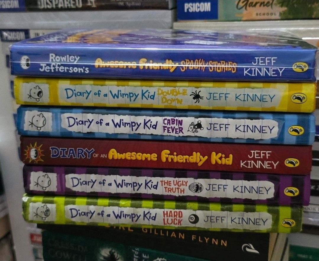 Diary of a wimpy kid (HB) bundle (Category: Children's Books) located in Taguig. Submitted by kaiic (Listing ID 1455509240, Image 1). Description: Diary of a Wimpy Kid Bundle Well used - Tanning and Foxing. Signs of usage. No double copies. Format: All HB SOLD as bundle lang po RFS: Need to make space for new books. MOP - BDO - Gcash MOD - J&T - same day (Lalamove/Grab) *own booking Location: Taguig City.