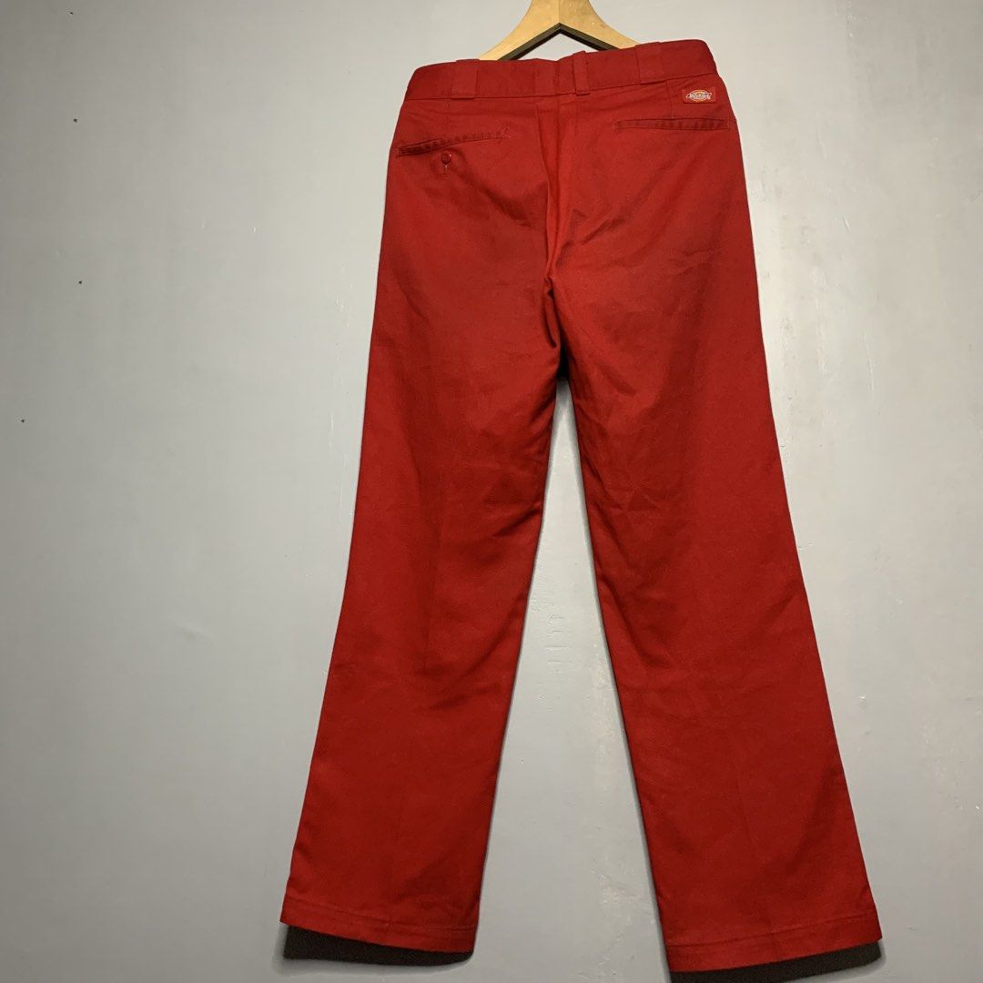 Dickies Red Straight Work Pants (Category: Jeans) located in Manila. Submitted by emplysthrift. (Listing ID 1455591765, Image 2). Description: Waist "31.5 Length "39.5 Thigh 11.7 Hem 9 Excellent Condition Colorrate: 9.8/10 Flaws: minor sign of usage Unli vouch/vc for safe transactions 📲 Location: Laspinas City, Metro Manila, Brngy Talon Uno. 📍 DM IF INTERESTED📥 .