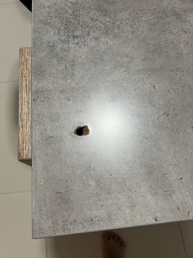 Dining table (Category: Dinnerware & Cutlery) located in Singapore. Submitted by buylaaa (Listing ID 1455544550, Image 2). Description: Just the table for 4-6 people. Used it for a year. Letting go at lower price. Got it for $300 at THE REJEECT STORE. .