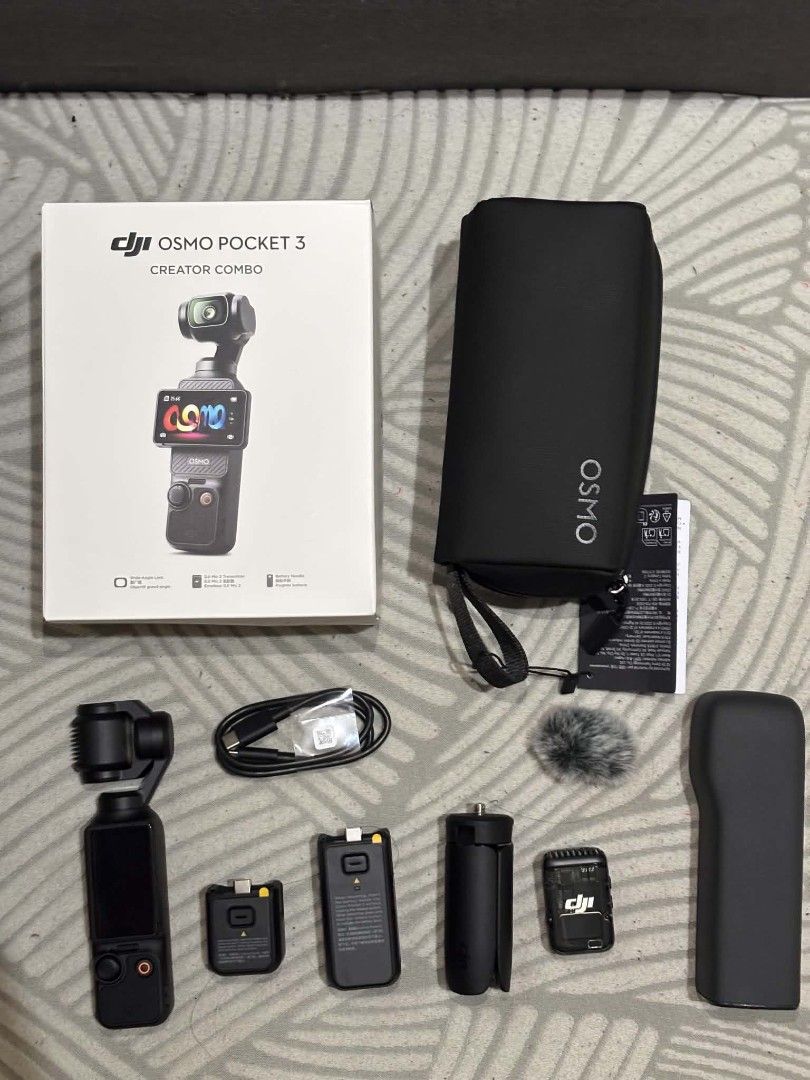 DJI osmo Pocket 3 creator combo (Category: Cameras) located in Manila. Submitted by gengen43541 (Listing ID 1455551732, Image 1). Description: FS: dji osmo pocket 3 creator combo. 1 week old po. Hindi pa po nagagamit. Rfs: change of plan. Action camera nalang ang gusto. 23k 💸 Q.c/cavite gentri pick up.