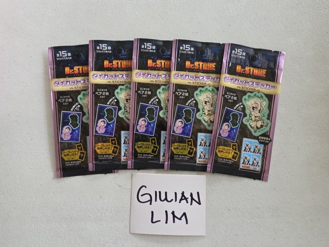 Dr. STONE die-cut sticker collection (Category: Art & Prints) located in Paranaque City. Submitted by ssamshil (Listing ID 1455558597, Image 1). Description: ➡️ 200PHP ea ⚠️ Shipping to be shouldered by buyer 📦 Shipping via Flash Express/LBC/Lalamove from Pque/Manila 🧍‍♀️ Can do meetup at Glorietta, Makati Sundays 💳 MOP: Gcash ‼️ PAYO 💕 PM me!.