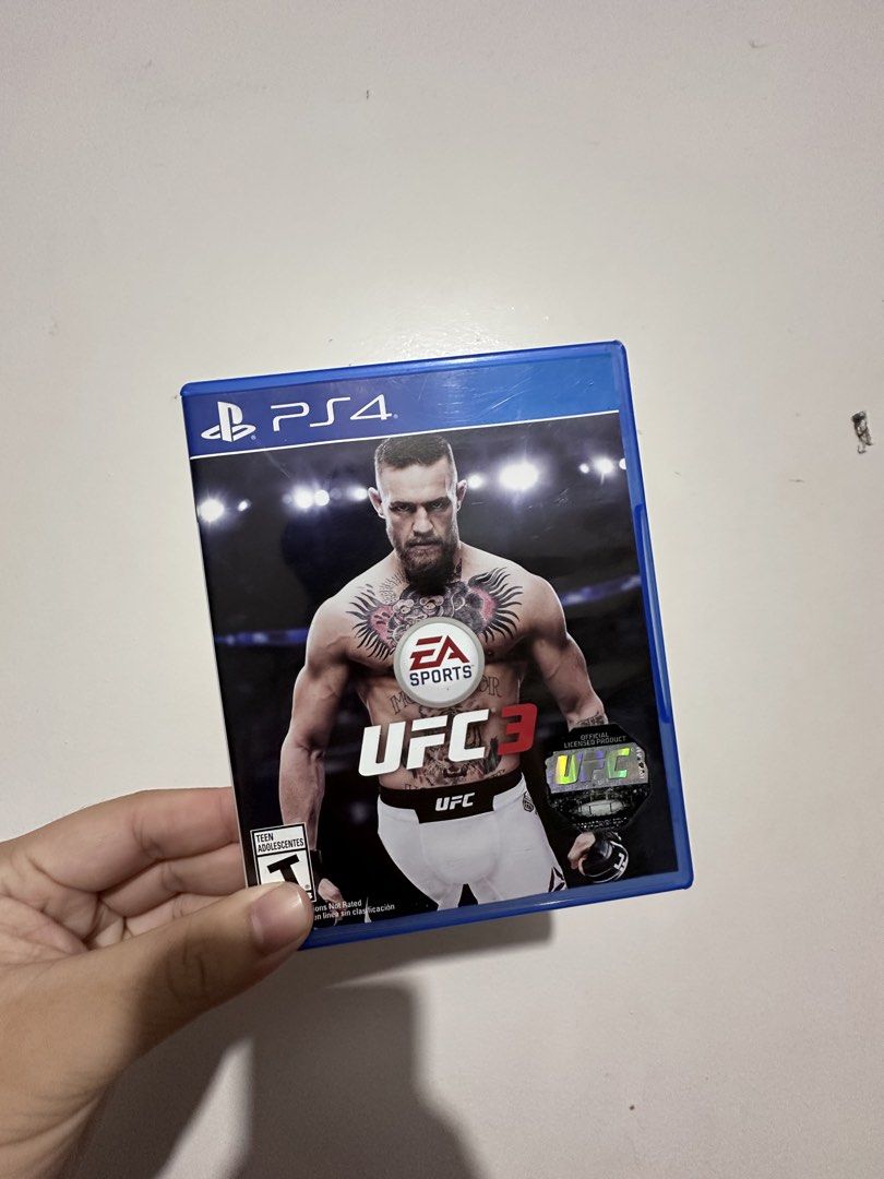 EA Sports UFC 3 PS4 Game (Category: PlayStation) located in Las Pinas. Submitted by treyyywayyy (Listing ID 1455641607, Image 1). Description: - EA Sports UFC 3 for PlayStation 4 - Fight your way to the top in intense MMA action - Features Real Player Motion Technology for realistic gameplay - Iconic cover star: Conor McGregor - A must-have for any MMA enthusiast.