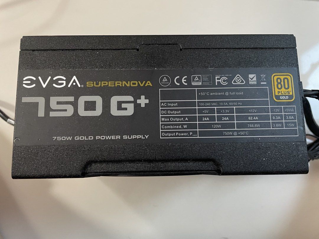 EVGA Supernova 750 G+ Power Supply (Category: Computer Parts) located in Manila. Submitted by kevinmacc (Listing ID 1455531557, Image 1). Description: Mint condition. Comes with: 1 x power cable 1 x gpu cable 1 x cpu cable 1 x sata cable Pick up or delivery.