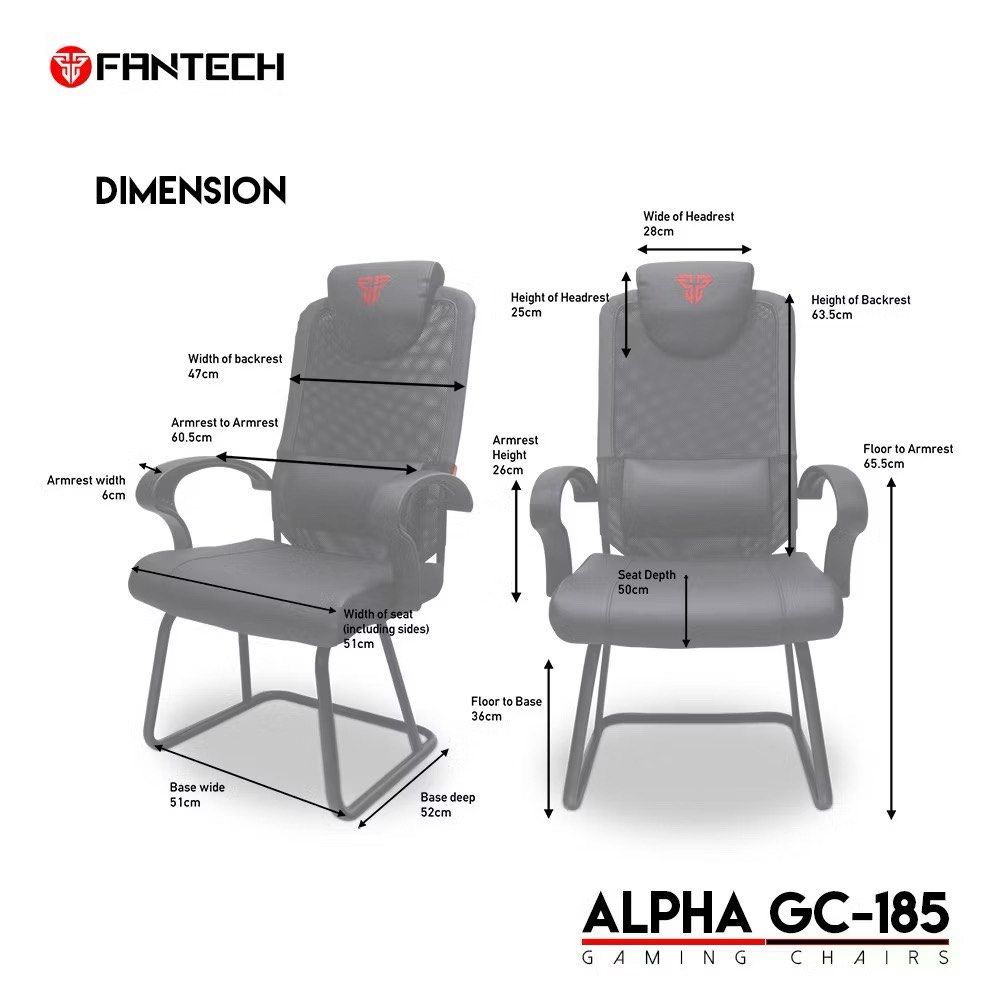 Fantech Alpha GC-185 Gaming Chair (Category: Chairs) located in Marikina City. Submitted by heytofu (Listing ID 1455673019, Image 2). Description: - Fantech Alpha GC-185 Gaming Chair - Comfortable leather head and lumbar rests - Ergonomic bow-shaped armrests - Breathable mesh back for ventilation - Ideal for extended gaming sessions - Easy to wipe clean.