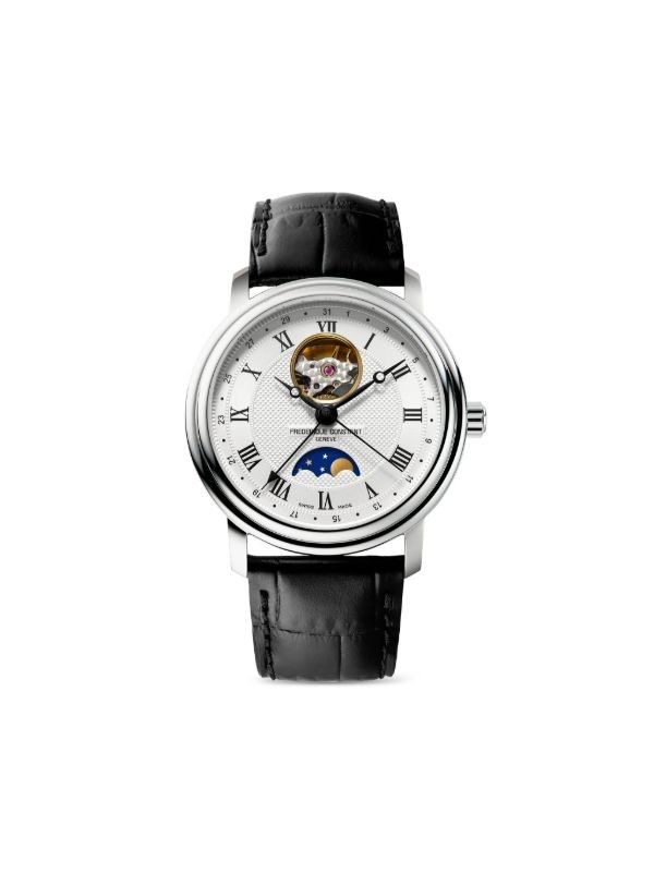 Frederique Constant Moonphase Automatic Watch (Category: Luxury Watches) located in Taguig. Submitted by homelander27 (Listing ID 1455673330, Image 1). Description: Frederique Constant Classics Moonphase Reference: FC-335MC4P6 Case: L(40-44) MM Case: 40 Case Back: Crystal Watch face: Open Movement Silver Movement: Automatic Strap: Leather Watch Crystal: AR Sapphire Included Accessories: None Watch only, No box (Acquired via watch trade).
