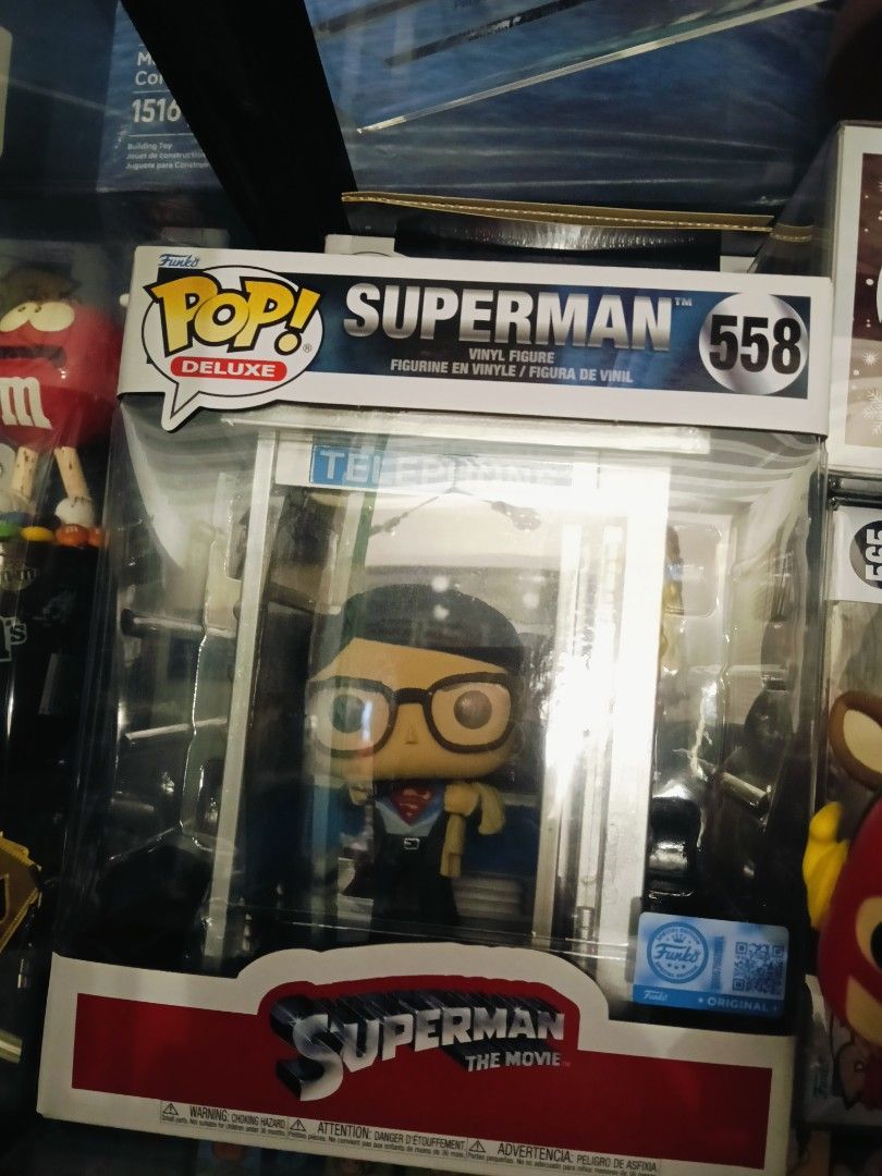 Superman in phone booth funko (Category: Designer & Blind Box Toys) located in Imus. Submitted by leihernandez_16 (Listing ID 1455609885, Image 1). Description: - Funko Pop Deluxe Superman The Movie #558 - Features Superman from the classic movie - Brand new, sealed in original packaging - Ideal for any Superman fan or Funko Pop collector shipping via lbc, lalamove, grab payment: paymaya, gcash, bpi bank transfer .