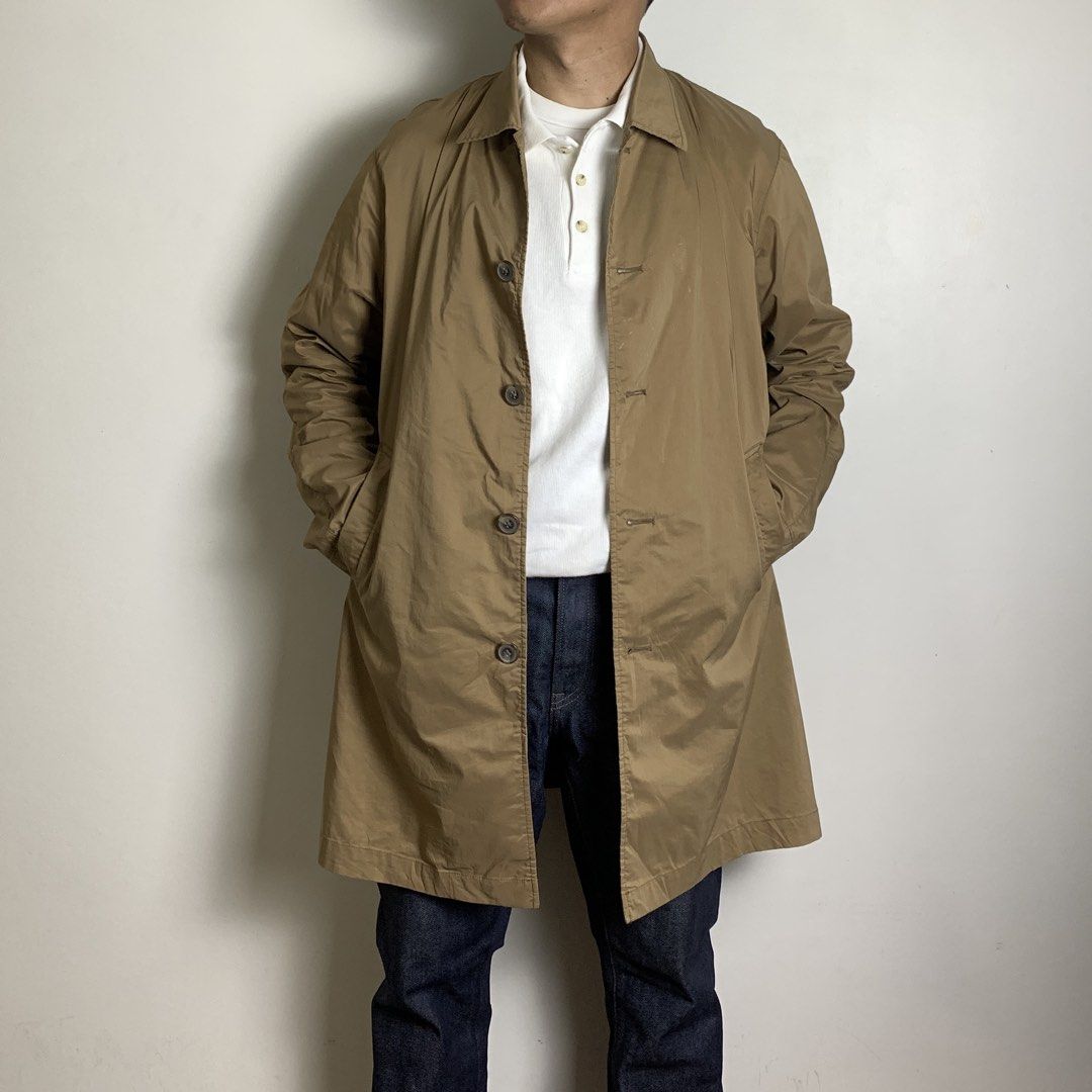 Global Work Solotex overcoat (Category: Coats, Jackets and Outerwear) located in Baguio. Submitted by been.aged_ph (Listing ID 1455591918, Image 2). Description: 𝚂𝚒𝚣𝚎: fits up to L 𝙳𝚒𝚖𝚎𝚗𝚜𝚒𝚘𝚗𝚜: 23 x 36 𝙲𝚘𝚗𝚍𝚒𝚝𝚒𝚘𝚗: Very Good 𝙸𝚜𝚜𝚞𝚎: light white stains (see last photo for reference) Model Height: 5' 7" .