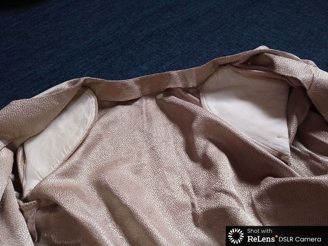 Gold Textured Blazer with Pearls Button Japan Made (Category: Coats, Jackets and Outerwear) located in Bulacan. Submitted by ton0774 (Listing ID 1455544613, Image 3). Description: Gold Textured Blazer with Pearls Button Japan Made The sizes shown in picture above are measure while the blaze laid flat In Great Condition isusuot nalang Size is medium No return & Cancellation 400 Pesos only Pulilan Bulacan Area.