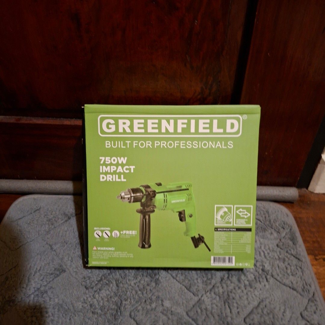 Greenfield 750W Impact Drill Built For Professionals (Category: Construction Tools & Equipment) located in Pasig City. Submitted by mr.bargaindeal (Listing ID 1455612196, Image 3). Description: - Greenfield 750W Impact Drill - Built for professionals - Ready for any job - Get yours today.