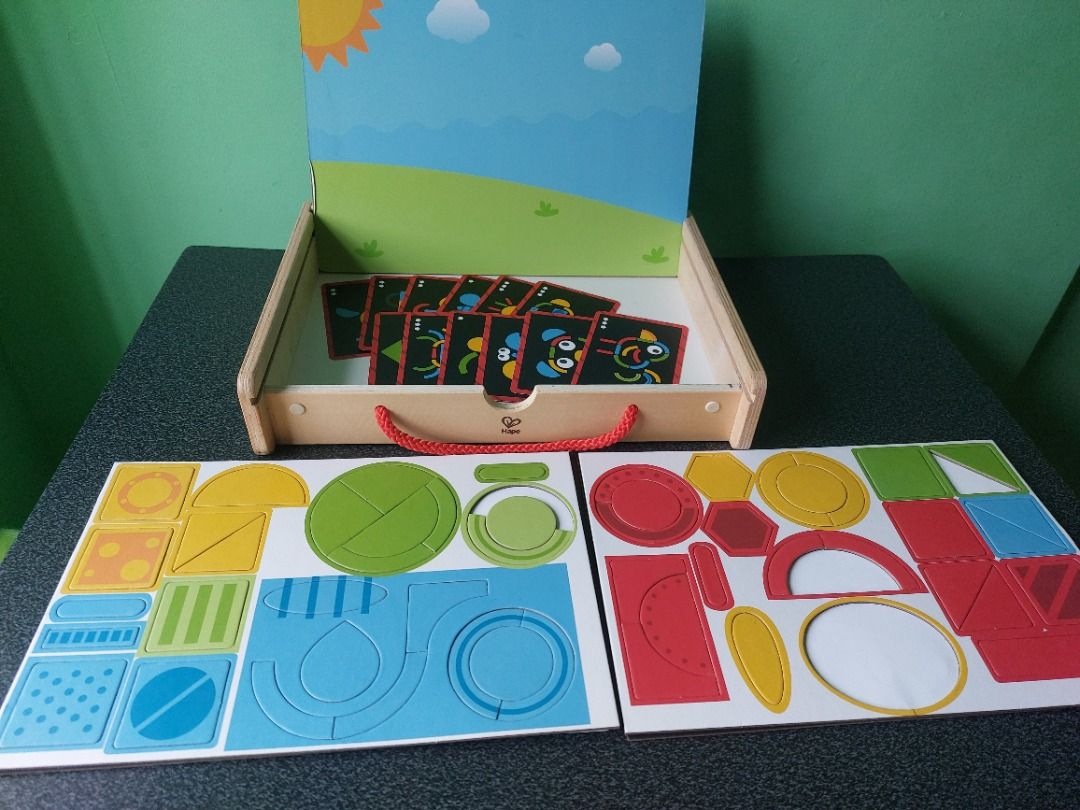 Hape Magnetic Art Box (Category: Educational & Learning Toys) located in Paranaque City. Submitted by ca.firstonlinebiz (Listing ID 1455556506, Image 1). Description: Preloved Hape Magnetic Art Box Incomplete Magntic Shapes 7pcs (as is in photo) Complete Cards Like new condition Loc. Greenheights Parañaque Shipping via Lalamove or Spx Express Payment : Gcash, Maya, BPI payment.