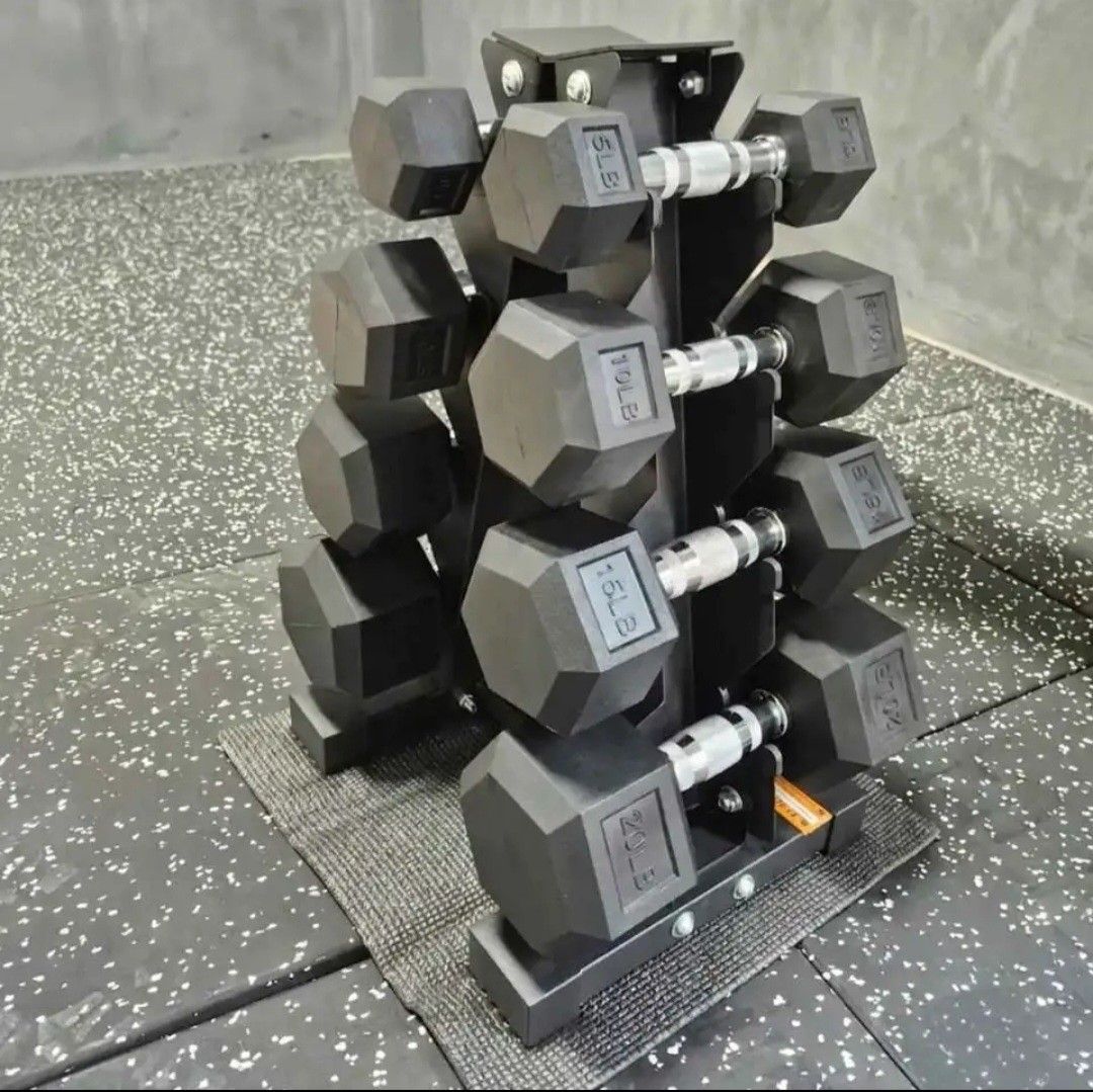 HEX DUMBBELLS AVAILABLE – PAIR OR COMPLETE SET WITH RACK‼️ (Category: Weights & Dumbbells) located in Meycauayan. Submitted by v_kaaath (Listing ID 1455589438, Image 3). Description: 🏋️ **YOUR HOME GYM STARTS HERE.** 💪 No excuses. Just reps. 🔥 Whether you're a beginner or a serious lifter, we've got the perfect **Hex Rubber Dumbbells** for your goals! ✅ **Sold by Pair** ✅ **Complete Dumbbell Sets with Rack Available** 🏋️ **Available Weights:*