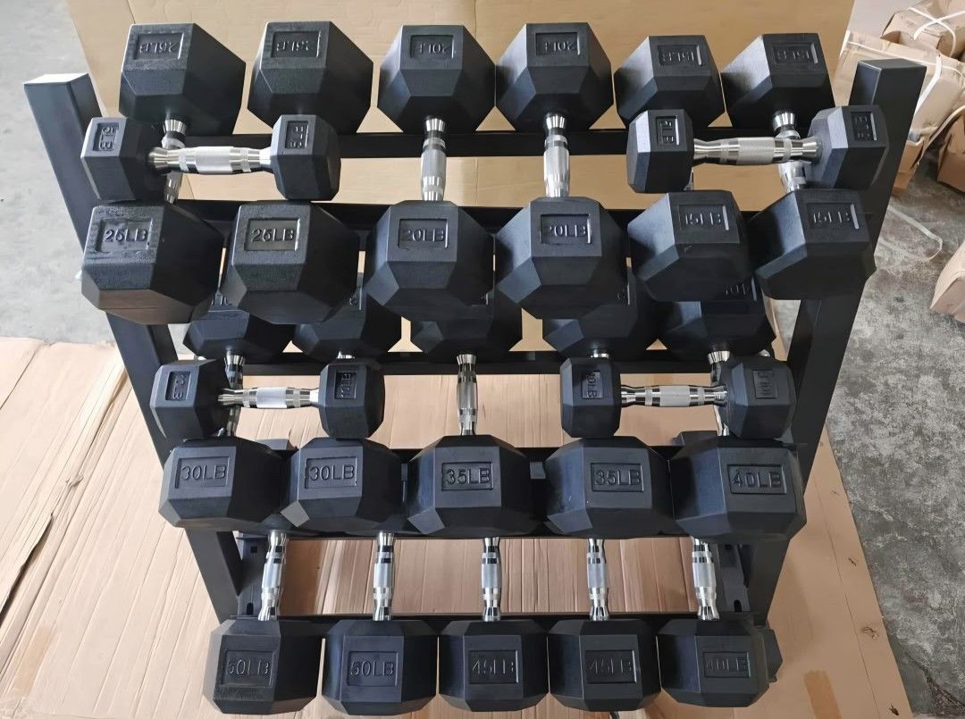 HEX DUMBBELLS AVAILABLE – PAIR OR COMPLETE SET WITH RACK‼️ (Category: Weights & Dumbbells) located in Meycauayan. Submitted by v_kaaath (Listing ID 1455589438, Image 2). Description: 🏋️ **YOUR HOME GYM STARTS HERE.** 💪 No excuses. Just reps. 🔥 Whether you're a beginner or a serious lifter, we've got the perfect **Hex Rubber Dumbbells** for your goals! ✅ **Sold by Pair** ✅ **Complete Dumbbell Sets with Rack Available** 🏋️ **Available Weights:*