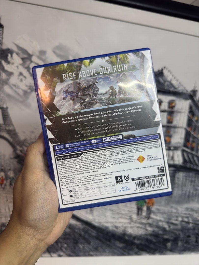 Horizon Forbidden West PS4 CD (Category: PlayStation) located in Pasig City. Submitted by robbiseraphin (Listing ID 1455581519, Image 2). Description: 🎮 Selling: Horizon Forbidden West for the PS4 💰 For only 950 php! —————— 📱PM me if you have any questions .