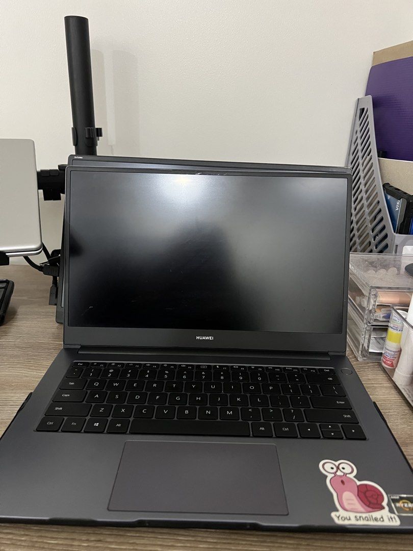 Huawei D14 Ryzen 7 (Category: Laptops & Notebooks) located in Bulacan. Submitted by re.luv.nook (Listing ID 1455612862, Image 3). Description: Very well-loved. Kita naman sa keyboard :) Smooth, used only for VA job na cloud desktop ung gamit so hndi msyadong gamit ang storage. Specs on photo. RFS: Hindi na nagagamit, I am using another laptop now. .