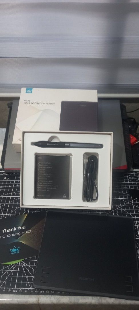 Huion HS64 Creative Pen Tablet (Category: Others) located in San Fernando. Submitted by surceeshop (Listing ID 1455503036, Image 3). Description: - Huion H64 Creative Pen Tablet - Perfect for digital art and design - Includes: Pen, USB cable, Quick Start Guide - Original box included - Ready for its new owner!.