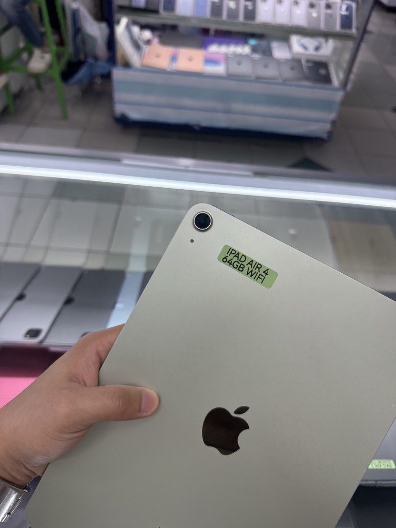 iPad Air 4 64GB Wifi only (Category: iPad) located in San Juan City. Submitted by Khalidmgdla08 (Listing ID 1455610793, Image 2). Description: FOR SALE | TRADE/SWAP Price: 15,999 On hand: iPad air 4✔️ 64GB ✔️ Wifi✔️ 100% Original ✔️ 99% Makinis ✔️ 99% Smooth ✔️ NOT REFURB ✔️ NO HIDDEN ISSUES ✔️ NEVER BEEN REPAIRED ✔️ TEST TO SAWA✔️ FREE 3-UTOOLS ✔️ ANY MODEL OF IPHONE AND SAMSUNG ARE AVAILABLE! ✨ We accept: 🔹Cash 🔹Gcash 🔹Bank Transfer 🔹Credit