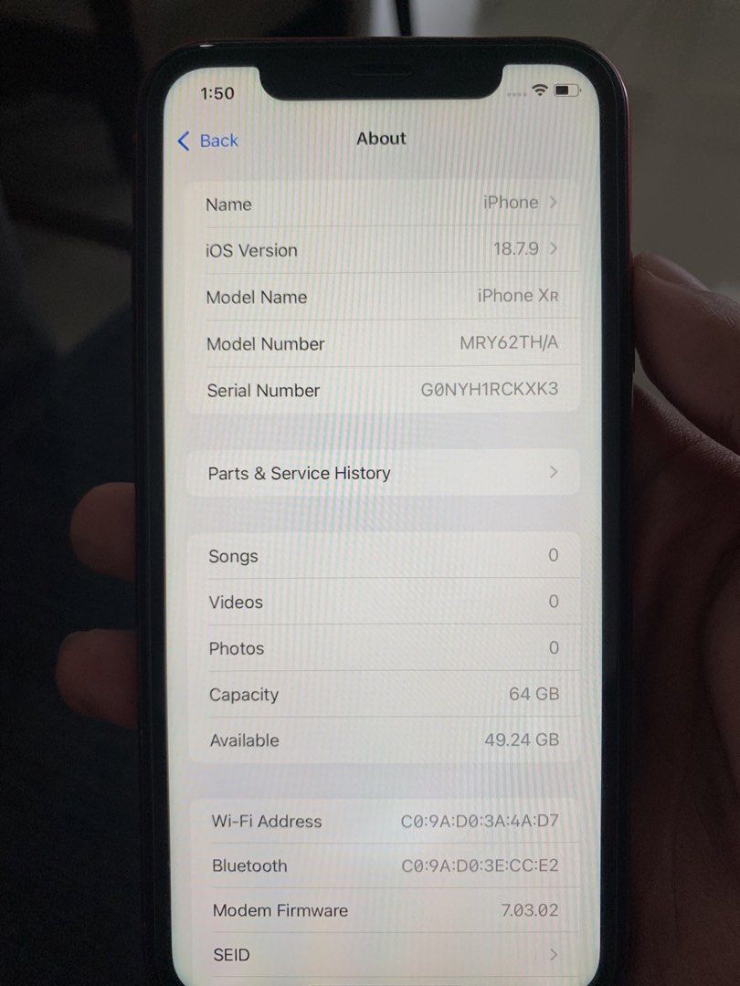 Iphone Xr Product Red Color (Category: iPhone X Series) located in Manila. Submitted by tan.alejandro.aragon.p (Listing ID 1455543858, Image 3). Description: Iphone Xr 64gb replaced battery na matagal ma lowbat good to use good condition pa pwedeng icheck sa meetup 6.8k selling price tondo manila location.