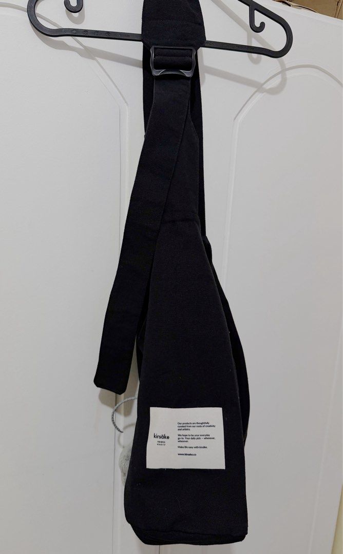 Kirsake Mono Original Canvas Tote Bag (Category: Cross-body Bags) located in Manila. Submitted by planet.mars (Listing ID 1455547661, Image 3). Description: - Kirsake mono black (BINI Jhoanna and Aiah bag) - Adjustable strap for comfortable wear - Ideal for everyday use PRODUCT DESCRIPTION Origin: Made in Philippines Material: Thick & Heavy Canvas Bag Size: Large, Can fit 12”-15” Laptops Bag Measurements in Inches Height: 11 Length: 18 Width: 5.9