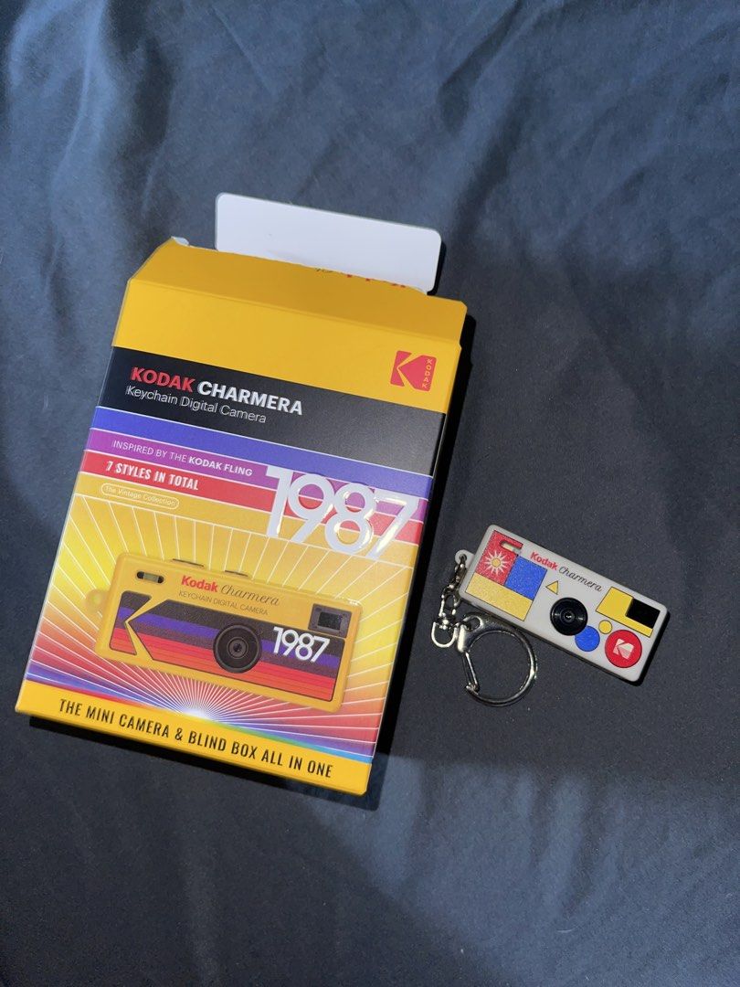 Kodak Charmera Keychain Digital Camera 1987 Edition (Category: Cameras) located in Navotas City. Submitted by cjjimnz (Listing ID 1455586827, Image 1). Description: - Kodak Charmera keychain digital camera - Inspired by the Kodak Fling - 1987 edition - Includes keychain accessory - Used only once .