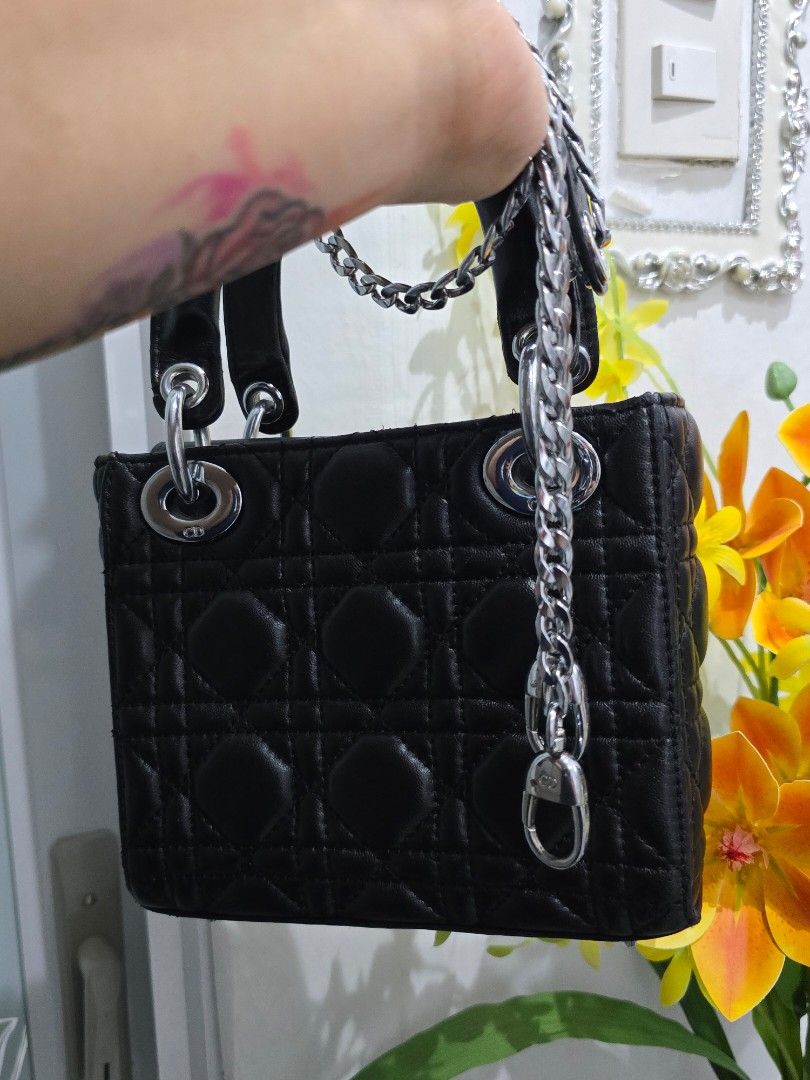 Lady Dior mini (Category: Luxury Bags & Wallets) located in Valenzuela. Submitted by cheas077 (Listing ID 1455667268, Image 3). Description: CD lady dior chain sling bag Cd all hardwares with tag and code hologram inside no issue.