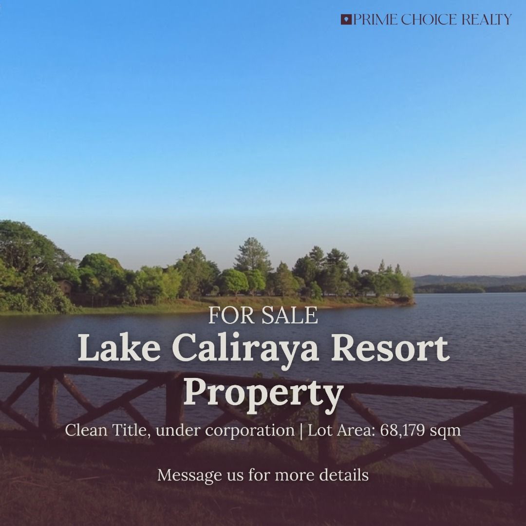 Lake Caliraya Resort Property (Category: Commercial) located in Quezon City. Submitted by primechoicerealtyinc (Listing ID 1455547764, Image 1). Description: FOR SALE | Lake Caliraya Resort Property 📍 Brgy. Kanluran Talaongan, Cavinti, Laguna A prime 68,179 sqm lakefront resort property overlooking the scenic Lake Caliraya, featuring existing hotel and resort infrastructure. Ideal for investors looking for a large-scale resort, hospitality, or t
