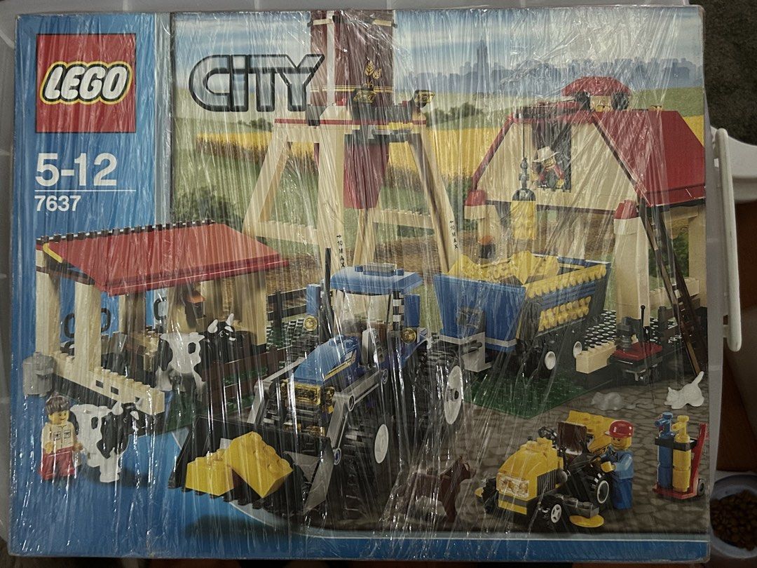LEGO City 7637 Farm Set (Category: Lego & Building Sets) located in Manila. Submitted by chifu1 (Listing ID 1455534275, Image 1). Description: - Brand New & Sealed LEGO City Farm Set (Model 7637) - Includes tractor, farm buildings, and various animals - Recommended for ages 5-12 years old - Box is still in original plastic wrap, ensuring all pieces are present - Ideal for building fun and imaginative farm adventures.