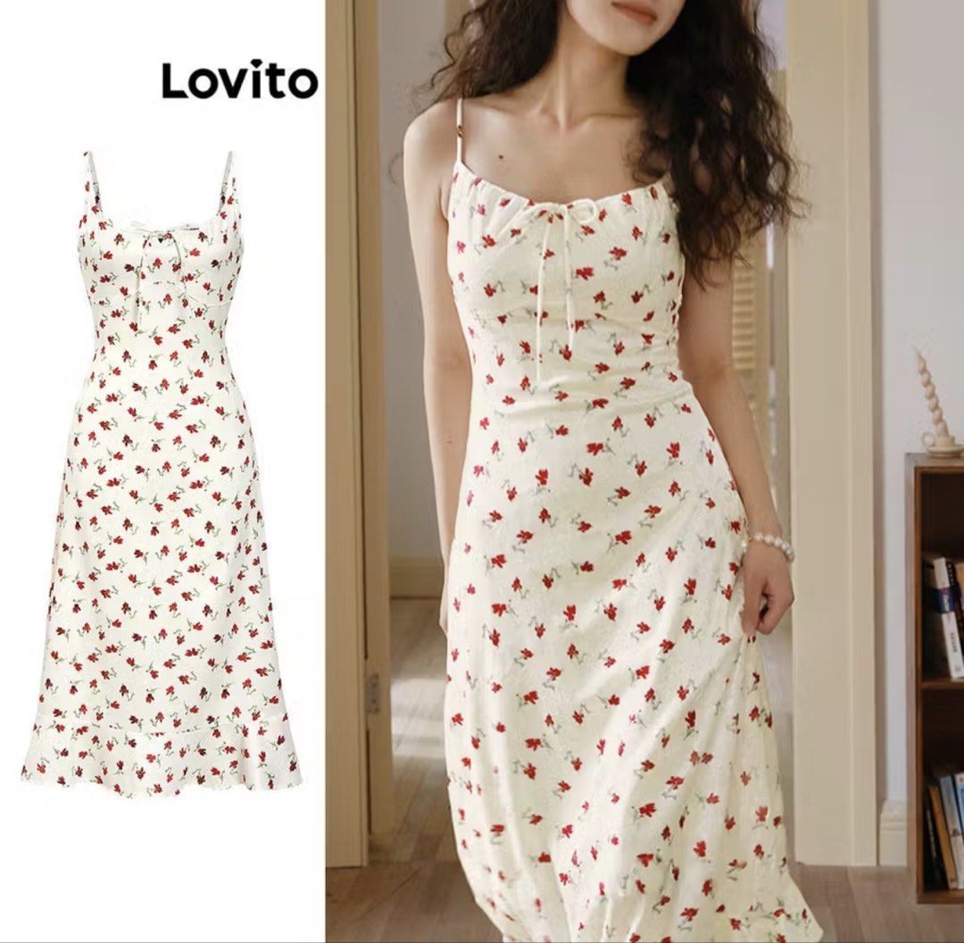 Lovito Floral Spaghetti Strap Midi Dress (Category: Dresses) located in Navotas City. Submitted by kfoundthis (Listing ID 1455646444, Image 1). Description: • Size: Small to Medium • Used twice • Condition: 9/10 • RFS: Decluttering 📸 Actual photos posted..