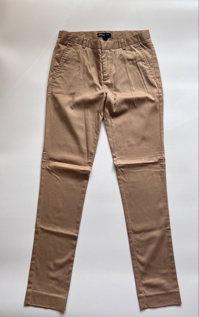 mango basics tan trousers (Category: Other Bottoms) located in Dasmarinas. Submitted by pinex (Listing ID 1455621228, Image 2). Description: - L: 38 in. - W: 14 in. laid flat.
