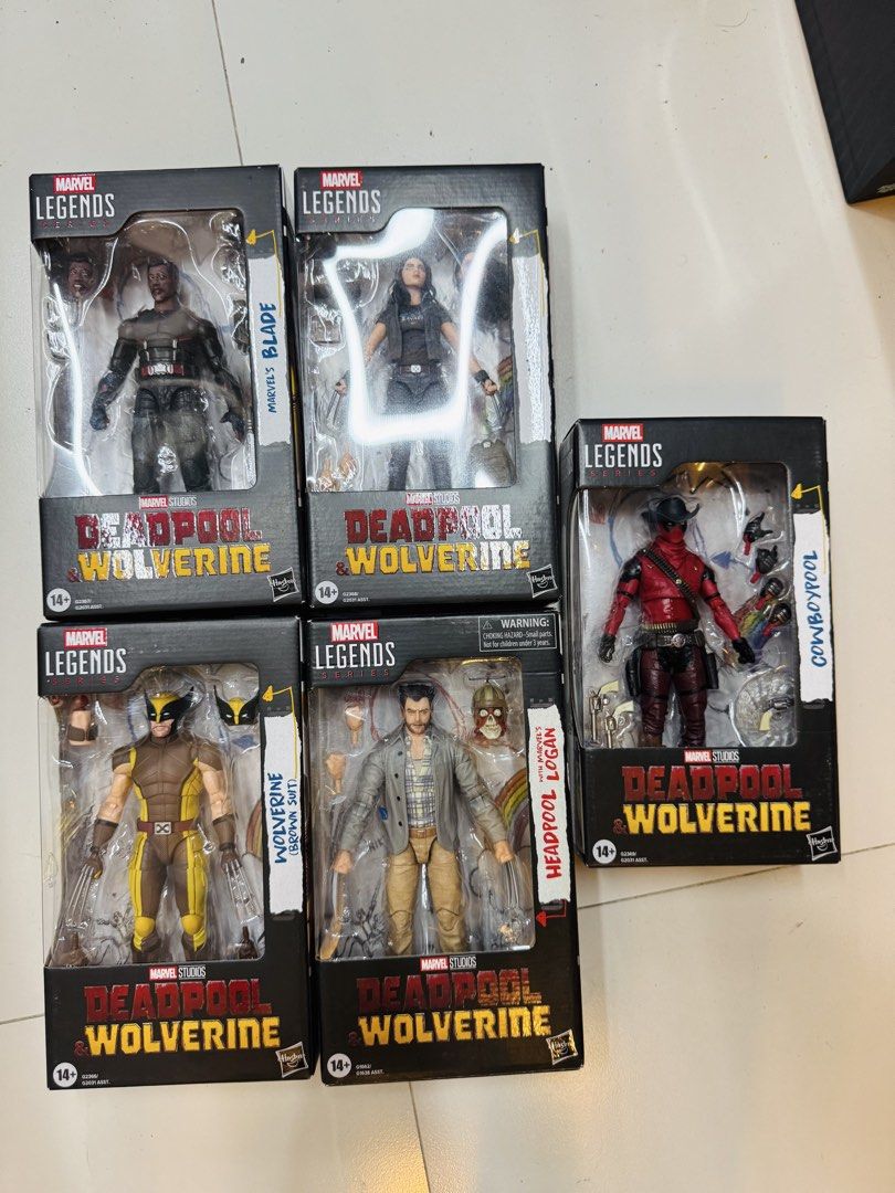 Marvel Legends Deadpool | Wolverine | X23 (Category: Figurines & Statues) located in Paranaque City. Submitted by icko007 (Listing ID 1455586896, Image 1). Description: Marvel Legends DeadPool Movie For sale 🔥 Wolverine brown suit misb - sold Cowboy deadpool misb - 1.5k Blade misb - 1.5k HeadPool Logan misb - 1.3k X-23 misb - 1.4k No Rush Shipping/ Dibs Now Pay now Location Paranaque Payment Gcash/Bpi Shipping Lalamove/Lbc Buyers Risk / Fee ‼️Se