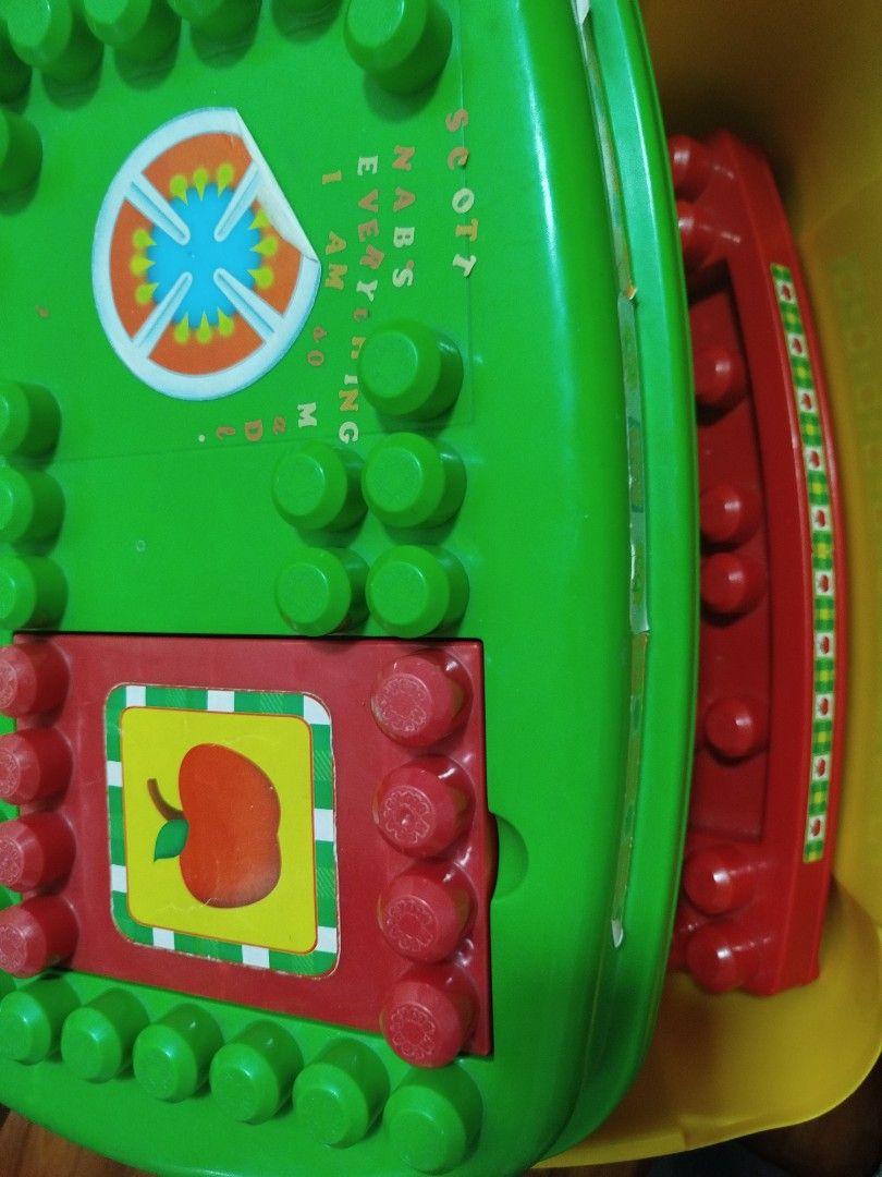 Mega block (Category: Infant Playtime) located in Singapore. Submitted by littlepenguin1234 (Listing ID 1455587602, Image 1). Description: - Mega Bloks First Builders building block set(new) - Includes large storage bin (green and yellow) preloved - Comes with a bag of colorful building blocks - Features over 50 pieces - Designed for ages 1-5 - Encourages creativity and fine motor skills - Includes blocks with numbers and symbols for early learni