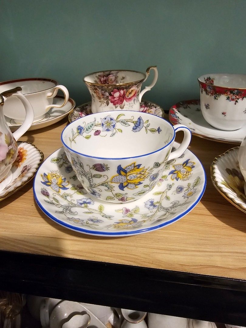 SALE❗️MINTON Haddon Hall - Blue (Category: Coffee & Tea Tableware) located in Quezon City. Submitted by senyoramaria (Listing ID 1455661265, Image 2). Description: MINTON Haddon Hall Blue Made in England Fine Bone China Php1000❗️ --- I also have brandnew with box 2 duos - Green and Blue Php2500 Please check the last two photos. Check out 'ROYAL DOULTON Minton Haddon Hall - Couple Duos', available at PHP 2,500 on #Carousell: https://carousell.app.