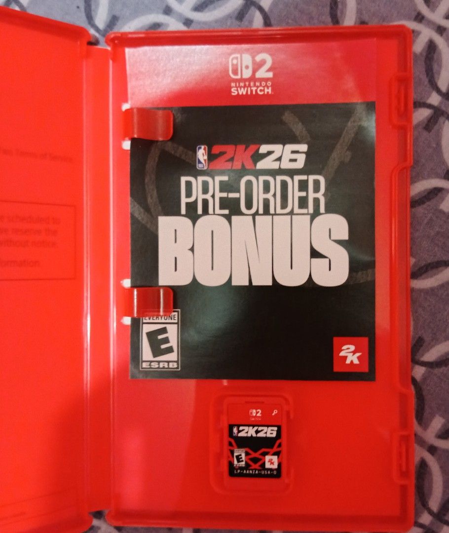 NBA 2K26 Nintendo Switch Game & 256GB MicroSD Card (Category: Nintendo) located in Cavite. Submitted by cdkmrl (Listing ID 1455521005, Image 2). Description: For sale for Nintendo Switch 2 console Selling this bundle or buy separate NBA 2K26 - with pre order bonus hindi pa naredeem Samsung memory card 256gb Used but in good working condition. Unli check sa may mga switch. Reason for selling - Nabenta na yung switch 2 PM for details. Cavite Area o