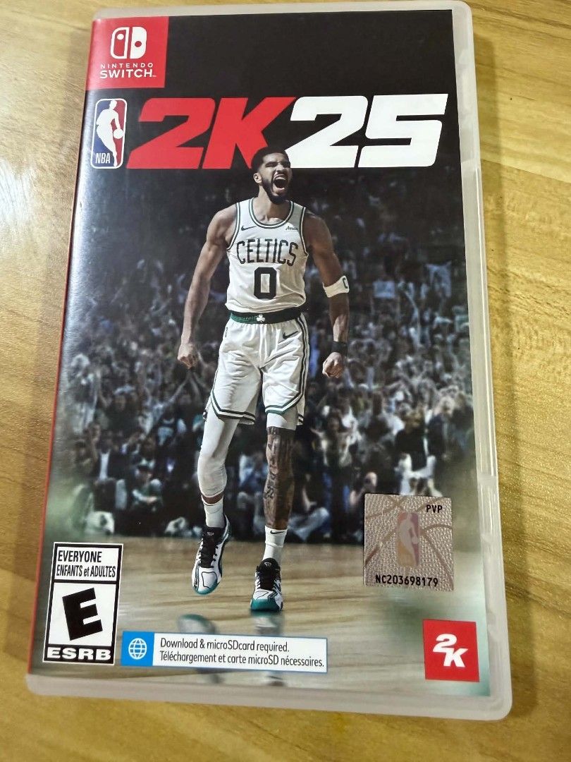 NBA 2K25 Nintendo Switch Game (Category: Nintendo) located in Calapan. Submitted by gie.luxurybags (Listing ID 1455612764, Image 1). Description: NBA 2K25 for Nintendo Switch, featuring Jayson Tatum on the cover. ESRB E for Everyone. Download and microSD card needed..