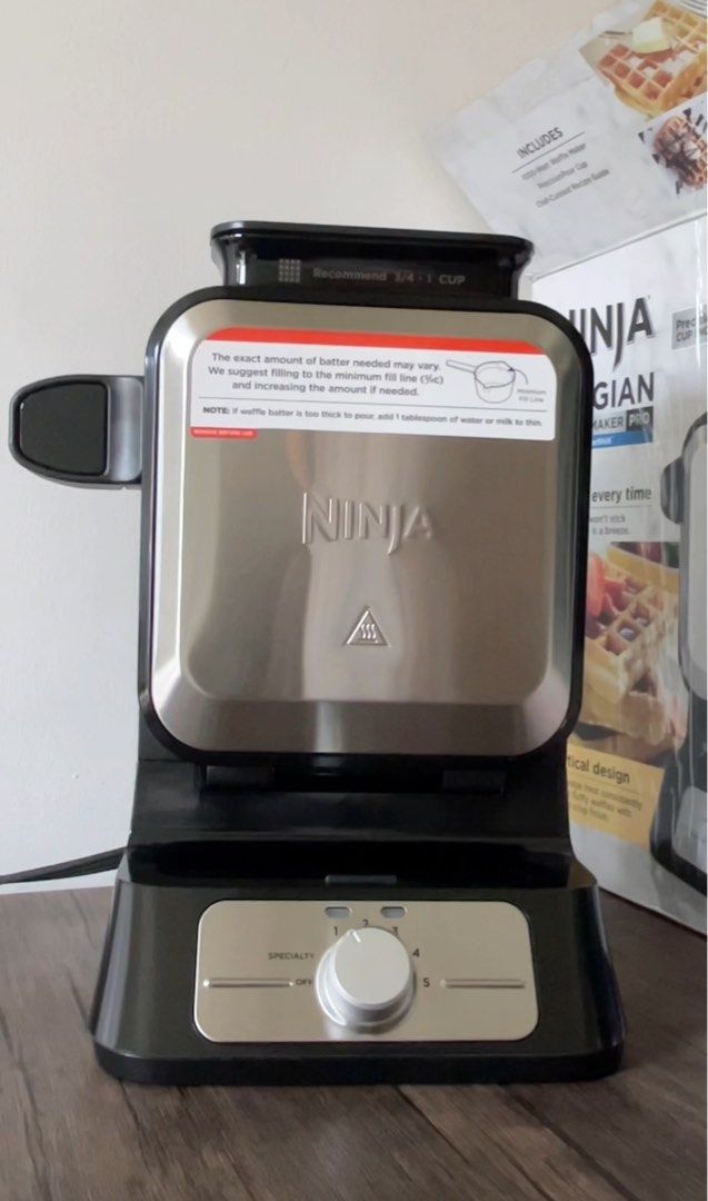 Ninja Belgian Waffle Maker Pro (Category: Other Kitchen Appliances) located in Santa Rosa. Submitted by totgaaaaa (Listing ID 1455534415, Image 1). Description: - Ninja Belgian Waffle Maker - Makes delicious waffles consistently - Features 5 adjustable browning settings - Simple and easy to operate - Comes with a helpful recipe guide - Ideal for both breakfast and dessert creations -110v/1000 watts -bought it for 5k -with free 220v induction cook