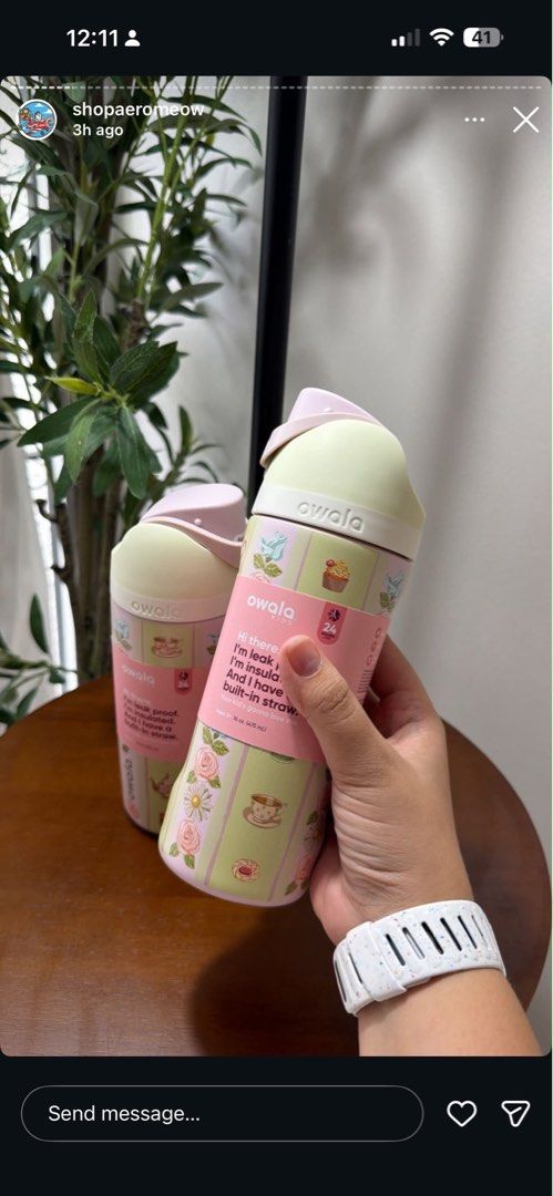 Owala Pretty Polite 16oz (Category: Water Bottles & Tumblers) located in Muntinlupa City. Submitted by cakesbaby (Listing ID 1455567368, Image 1). Description: Limited Edition Owala Pretty Polite 16 oz Free Sip Brand New.