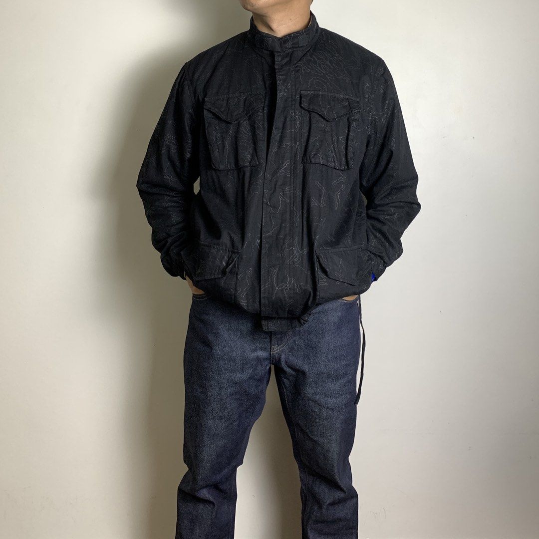P.A.M commander jacket (fly camou) (Category: Coats, Jackets and Outerwear) located in Baguio. Submitted by been.aged_ph (Listing ID 1455674508, Image 2). Description: 𝚂𝚒𝚣𝚎: fits up to XL 𝙳𝚒𝚖𝚎𝚗𝚜𝚒𝚘𝚗𝚜: 23 x 29.5 𝙲𝚘𝚗𝚍𝚒𝚝𝚒𝚘𝚗: Very Good 𝙸𝚜𝚜𝚞𝚎: none Model Height: 5' 7" .