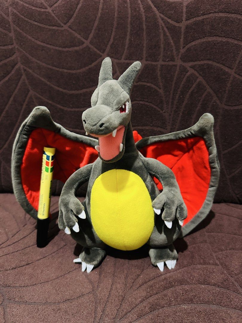 Pokemon Shiny Charizard Plush (Category: Plushies & Soft Toys) located in Quezon City. Submitted by mikemofu (Listing ID 1455671598, Image 1). Description: Rare shiny variant Pokemon center brand.