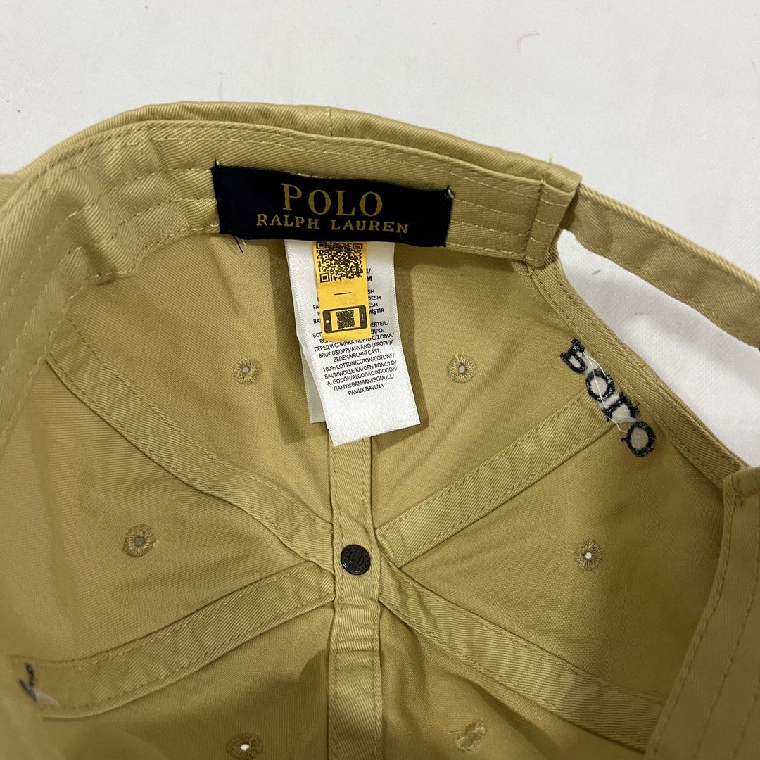 Polo Ralph Lauren Baseball Cap Khaki (Category: Caps & Hats) located in Cavite. Submitted by itsayaaa (Listing ID 1455613568, Image 2). Description: - Features iconic embroidered polo player logo on the front - 'POLO' text embroidered on the back - Adjustable strap for a customized, comfortable fit - Timeless baseball cap design - Ideal for casual, everyday wear.