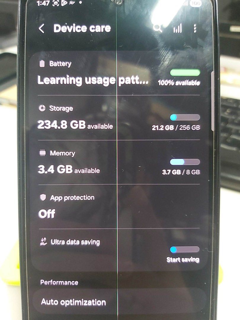 SAMSUNG A73 5G 8/256GB ISSUE LINE SA GITNA (Category: Samsung) located in Manila. Submitted by chichaybee (Listing ID 1455543590, Image 2). Description: Pm Pm Pm Samsung A73 5G 8/256gb Issue: may Line sa gitna CONDITION: All goods gumagana lahat Makinis pa ang unit Mandaluyong area.