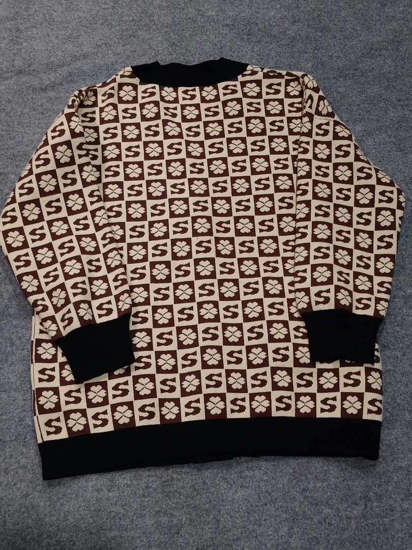 Sandro Glorious Monogram Check Cardigan (Category: Coats, Jackets and Outerwear) located in La Trinidad. Submitted by beenaged (Listing ID 1455565883, Image 3). Description: - Sandro knit cardigan - Classic monogram pattern - V-neck with button-up front - Black trim on neckline, cuffs, and hem - Ideal for layering Size 2 oversize armpit to armpit 22 inches shoulder to hem 28 price 1,680 Location Baguio City Shipping nationwide .
