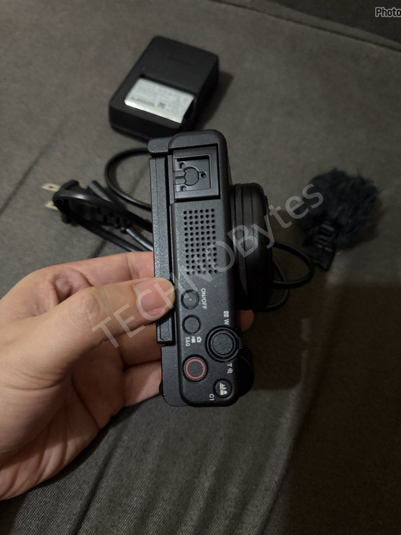 Sony ZV-1 (Category: Cameras) located in Pasig City. Submitted by technobytes (Listing ID 1455634927, Image 2). Description: • Preloved • 99% smooth • With 2 batteries, Wind Muff, and Charger • No hidden issue.