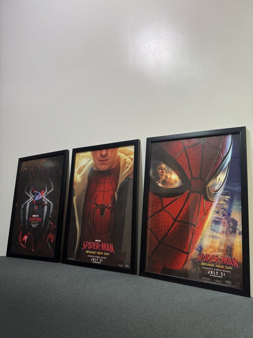 Spider-Man: Brand New Day Framed Posters (Category: Art & Prints) located in Caloocan City. Submitted by _seven (Listing ID 1455601203, Image 1). Description: Spiderman Brand New Day Framed Poster 🕷️ (With FRAME) ₱600 each (Same size ng ayala malls poster ng spiderman 12x18, kaya pwedeng pwede niyo po ipartner sa ayala malls poster niyo) Perfect for room decor/spiderman collection! If naghahanap po kayo ng frame para sa poster niyo marami po kam