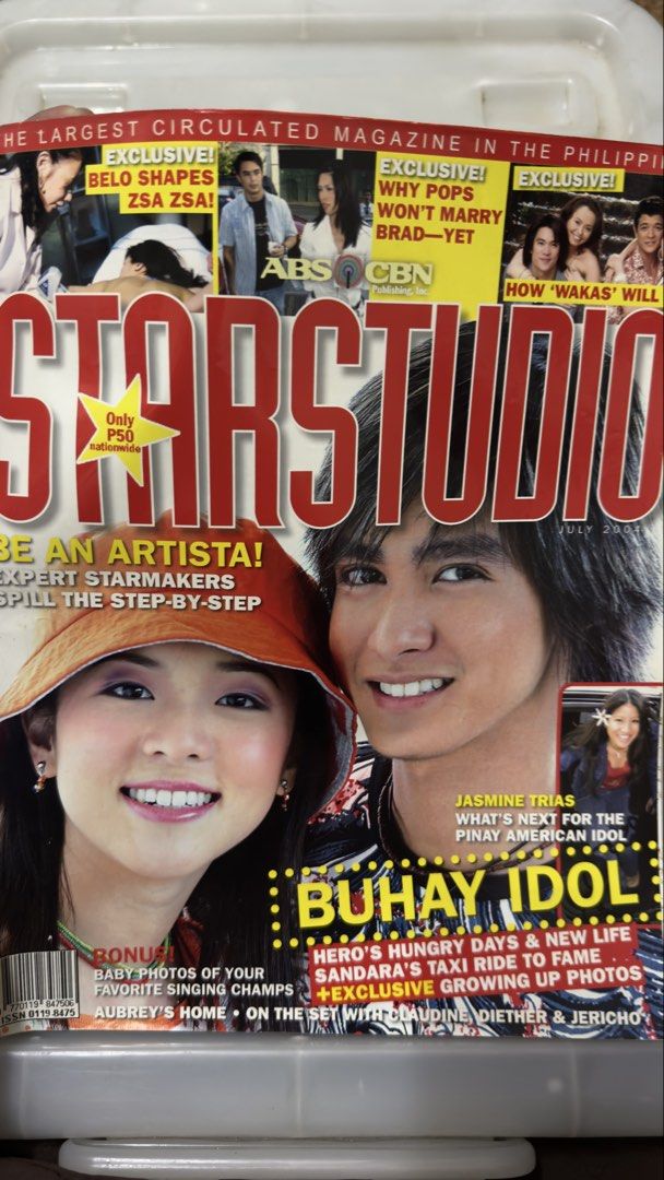 Star Studio Magazine August 2004 & July 2005 Issues (Category: Magazines) located in Manila. Submitted by noblecrystal-c256 (Listing ID 1455648158, Image 2). Description: - Two issues of Star Studio magazine. - August 2004 issue features Sandara Park and Judy Ann Santos. - July 2005 issue focuses on Buhay Idol and Jasmine Trias. - Ideal for collectors of Filipino entertainment memorabilia..