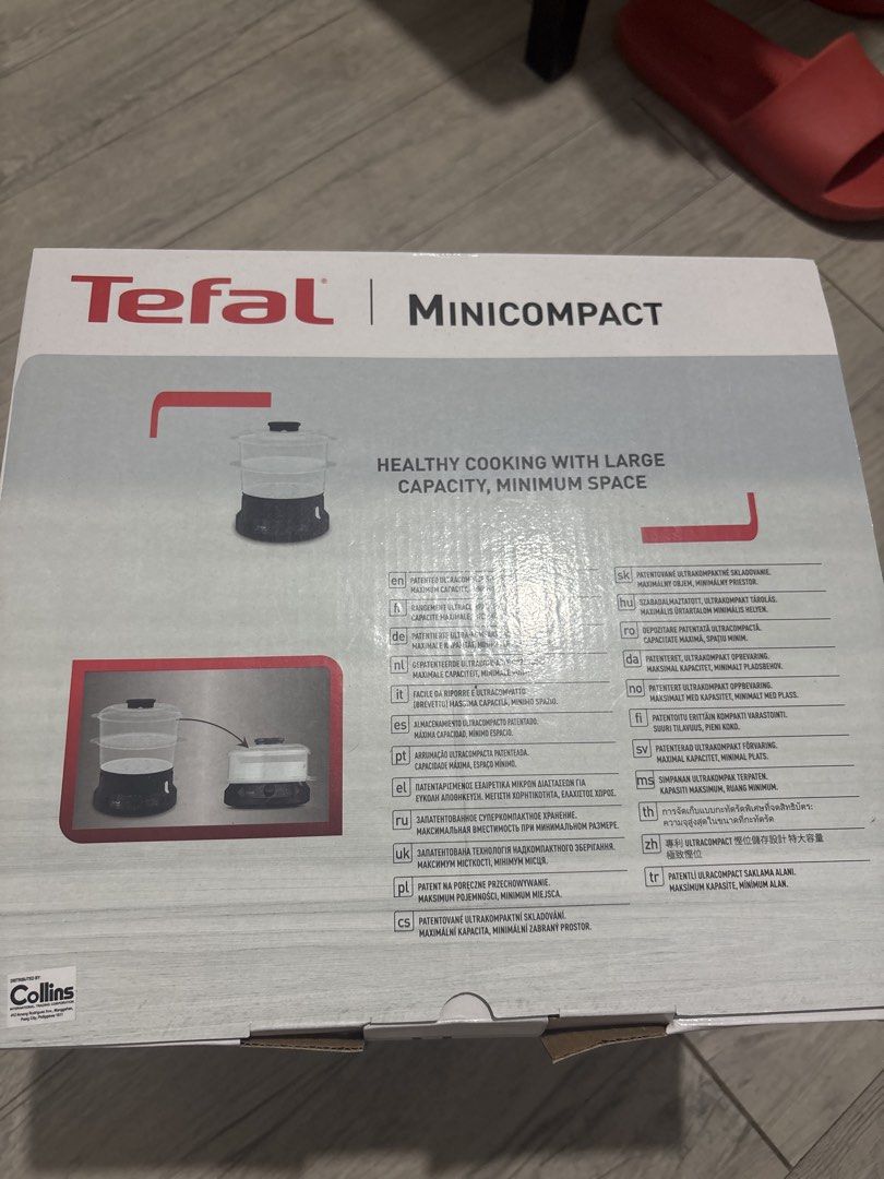 Tefal minicompact steamer (Category: Other Kitchen Appliances) located in Manila. Submitted by wisesnoopy18 (Listing ID 1455508070, Image 2). Description: Brand new Tefal Minicompact steamer.