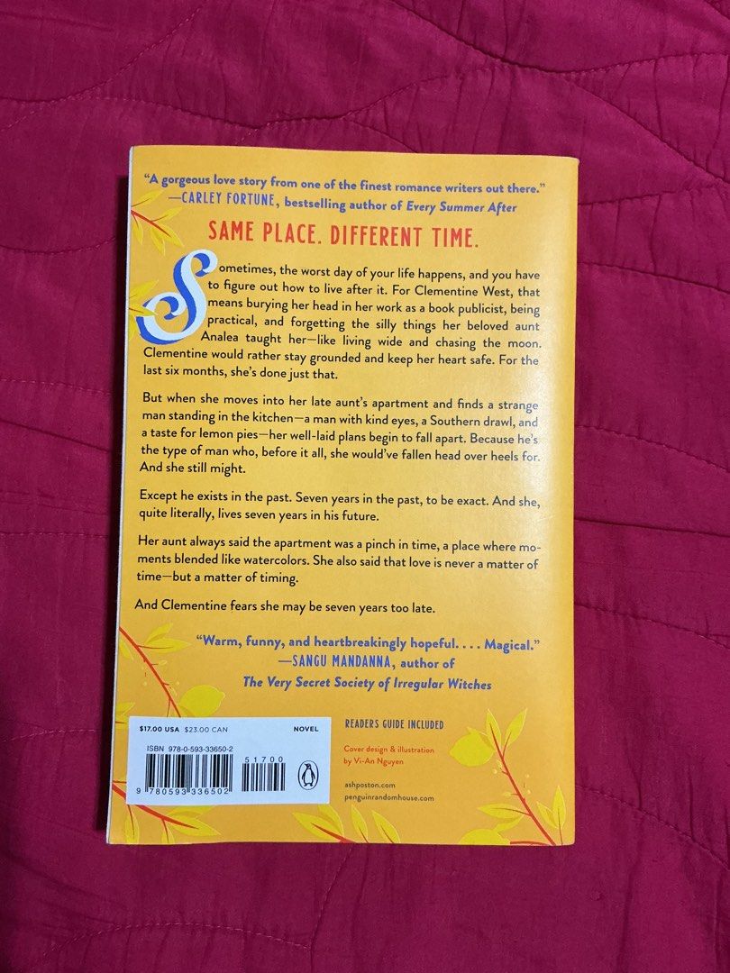 The Seven Year Slip by Ashley Poston (Category: Storybooks) located in Batangas. Submitted by elyyxx (Listing ID 1455632661, Image 2). Description: - The Seven Year Slip by Ashley Poston - A novel about love, time, and apartments - From the author of The Dead Romantics - Features elements of magical realism - Includes a reader's guide - Perfect for fans of romance novels.
