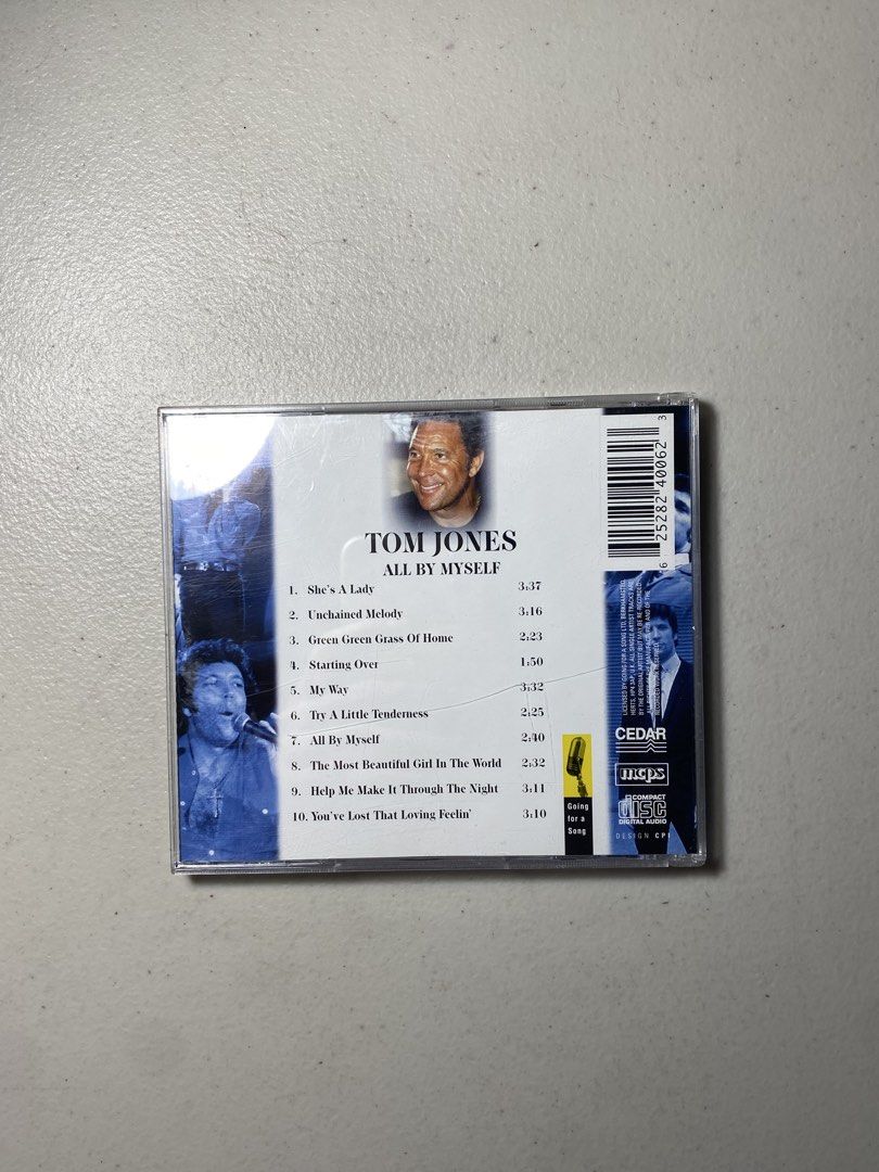 Tom Jones - All by Myself (Playlist) (Category: CDs & DVDs) located in Manila. Submitted by 1wtu_ (Listing ID 1455531774, Image 2). Description: Tom Jones - All by Myself Playlist Condition: Very Good - Plays perfectly, minor scratches on case Includes: Original case and disc. .