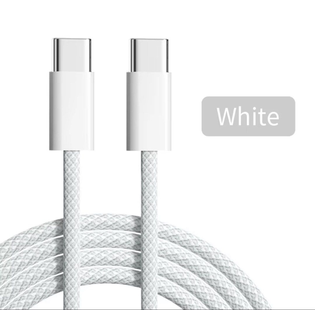 Type C Cable (Category: Chargers & Cables) located in Singapore. Submitted by zigadgets (Listing ID 1455587688, Image 1). Description: Type C cable Compatible for Iphone✅ Compatible for Androids✅ 1.5M Long✅ as good as original cable🫣 Selling at $10/piece.