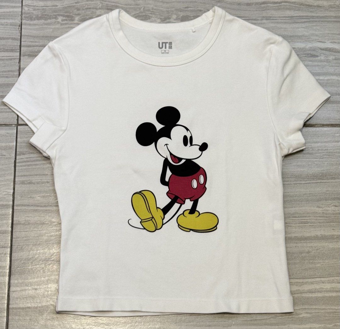 UNIQLO UT Mickey Mouse Baby Tee (Category: Shirts) located in Cebu City. Submitted by gillie_ (Listing ID 1455511623, Image 1). Description: • PRICE IS FIRM. Worn once, looks brand new • Size: S • RFS: Wrong size (usually XXS-XS) • Please READ INSTRUCTIONS ON LAST SLIDE before inquiring❣️.