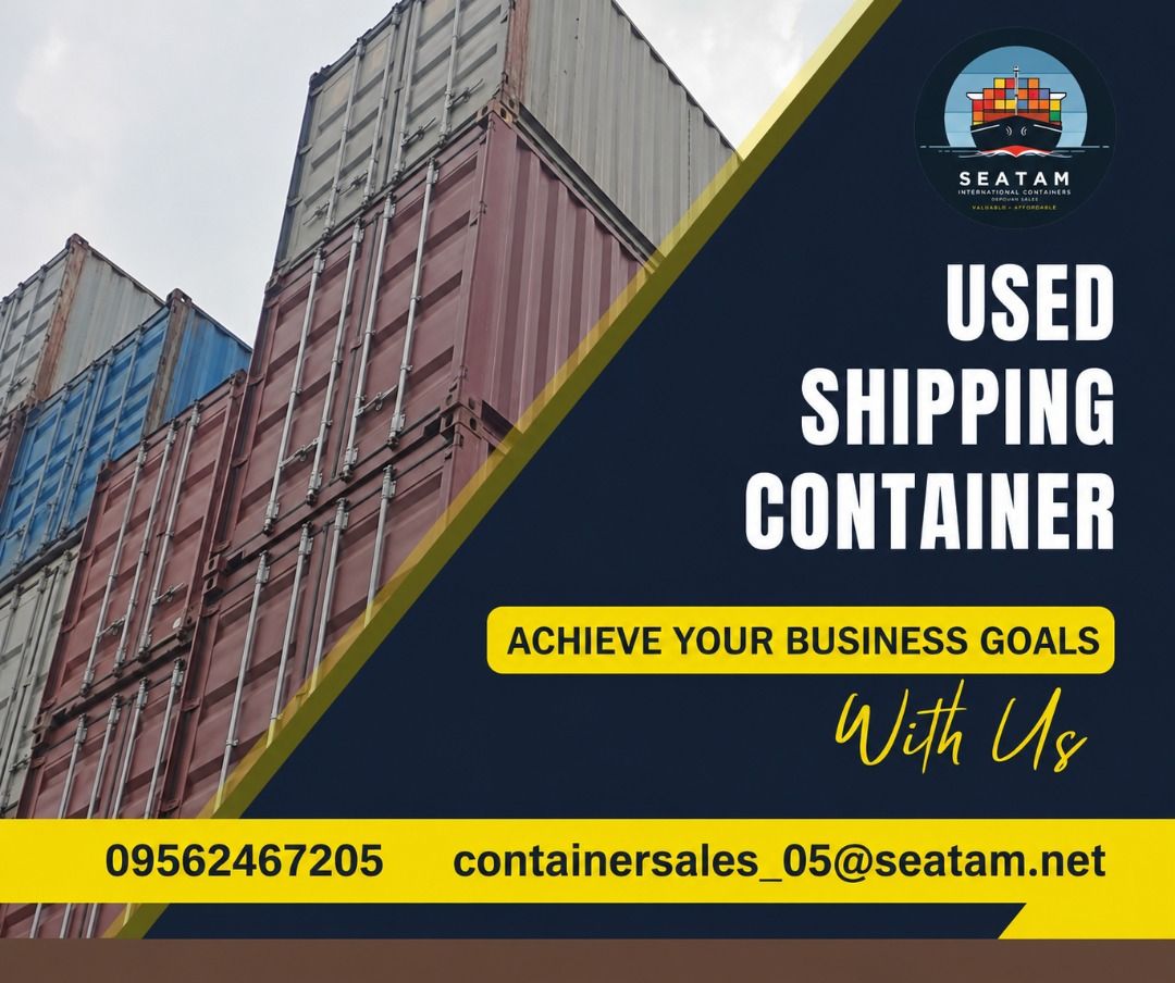 USED SHIPPING CONTAINER FOR SALE (Category: Construction Tools & Equipment) located in Caloocan City. Submitted by seatam_jhie (Listing ID 1455512320, Image 1). Description: - Used shipping containers available - Ideal for business storage and transport - Sturdy and reliable - Contact us to achieve your business goals.